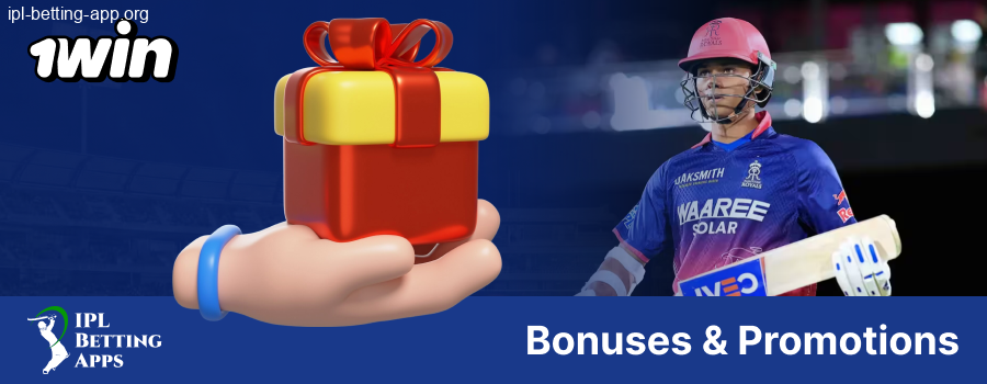 Official bonuses for Indian bettors 1Win IPL Betting App
