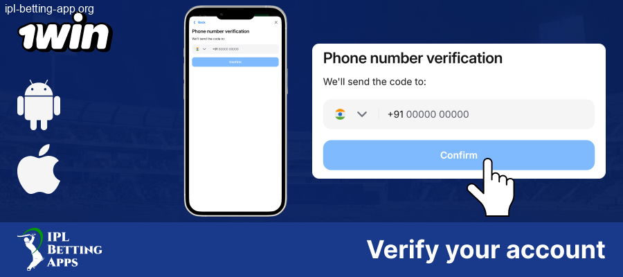 Verify your profile in 1Win IPL Betting App in India