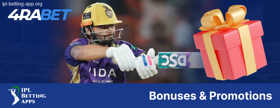 Official bonuses for Indian bettors 4Rabet IPL Betting App