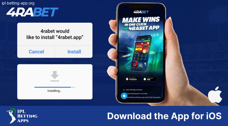 Install iOS 4Rabet IPL Betting App India