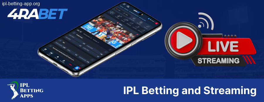 Watch 4Rabet IPL India match in the app